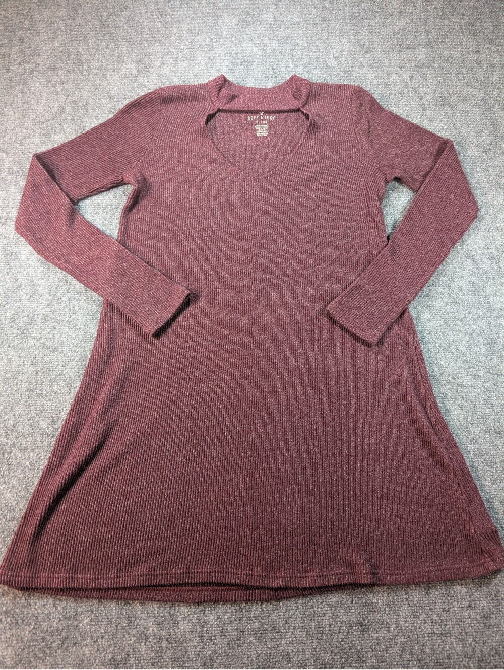 American Eagle Soft & Sexy Medium Plush Long Sleeve Tunic Dress Sweater Ribbed